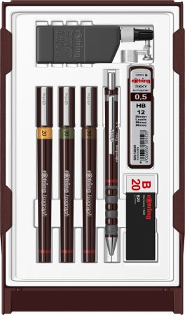 Stilouri cu tus - Trusa Isograph 0.20/0.30/0.50 College Rotring