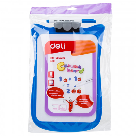 Whiteboard Scolar Cu Rama Plastic 30*21Cm Deli [3]