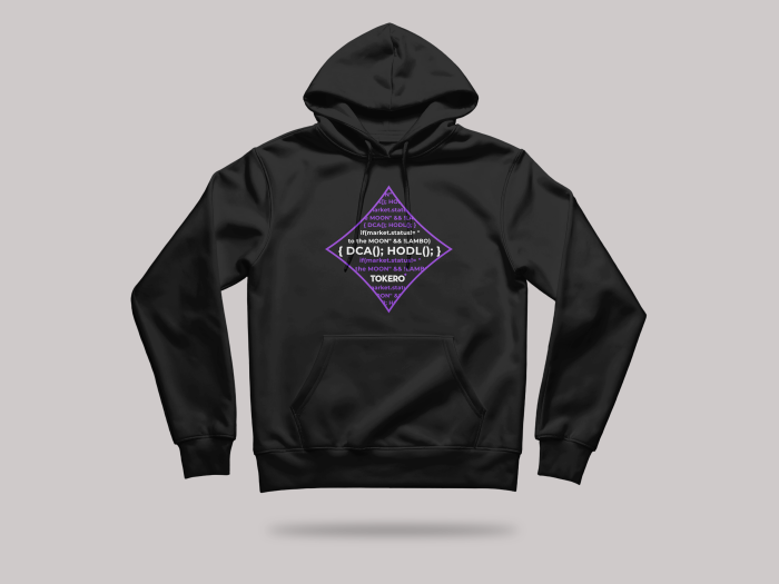 Hanorac TOKERO DCA HODL, bumbac 100%, design crypto [1]