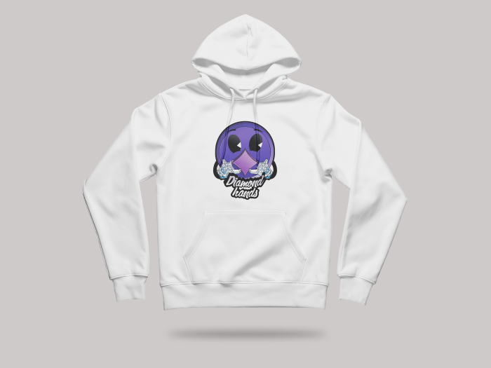 Hanorac TOKERO Coiny – Diamond Hands, bumbac 100%, design crypto [1]