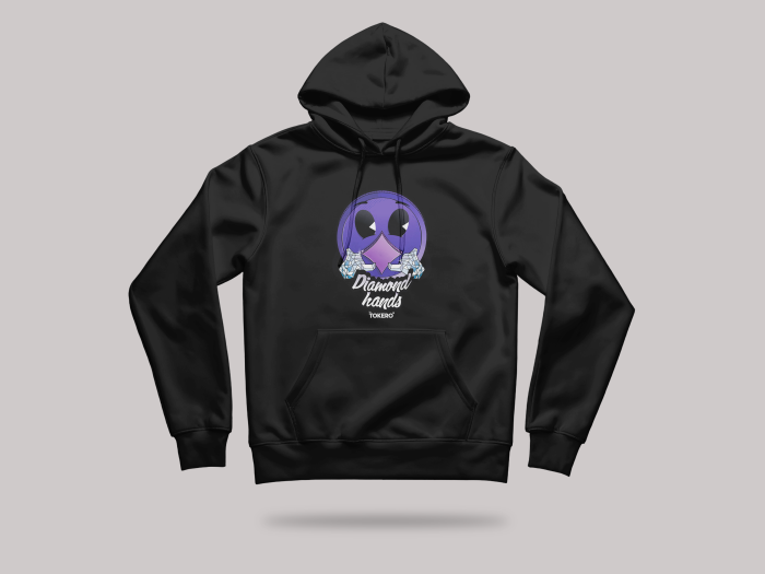 Hanorac TOKERO Coiny – Diamond Hands, bumbac 100%, design crypto [1]