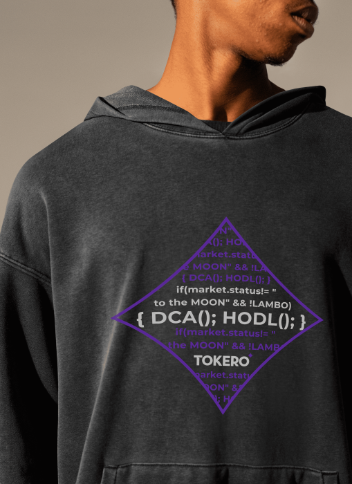 Hanorac TOKERO DCA HODL, bumbac 100%, design crypto [2]