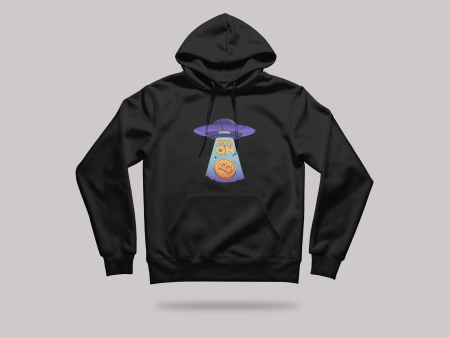 Hanorace - Hanorac TOKERO HODL ON, design OZN, bumbac 100%