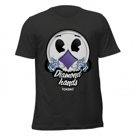 Tricouri - Tricou-TOKERO-Coiny-Diamond-Hands-Alb-Negru-Personalizat-Premium