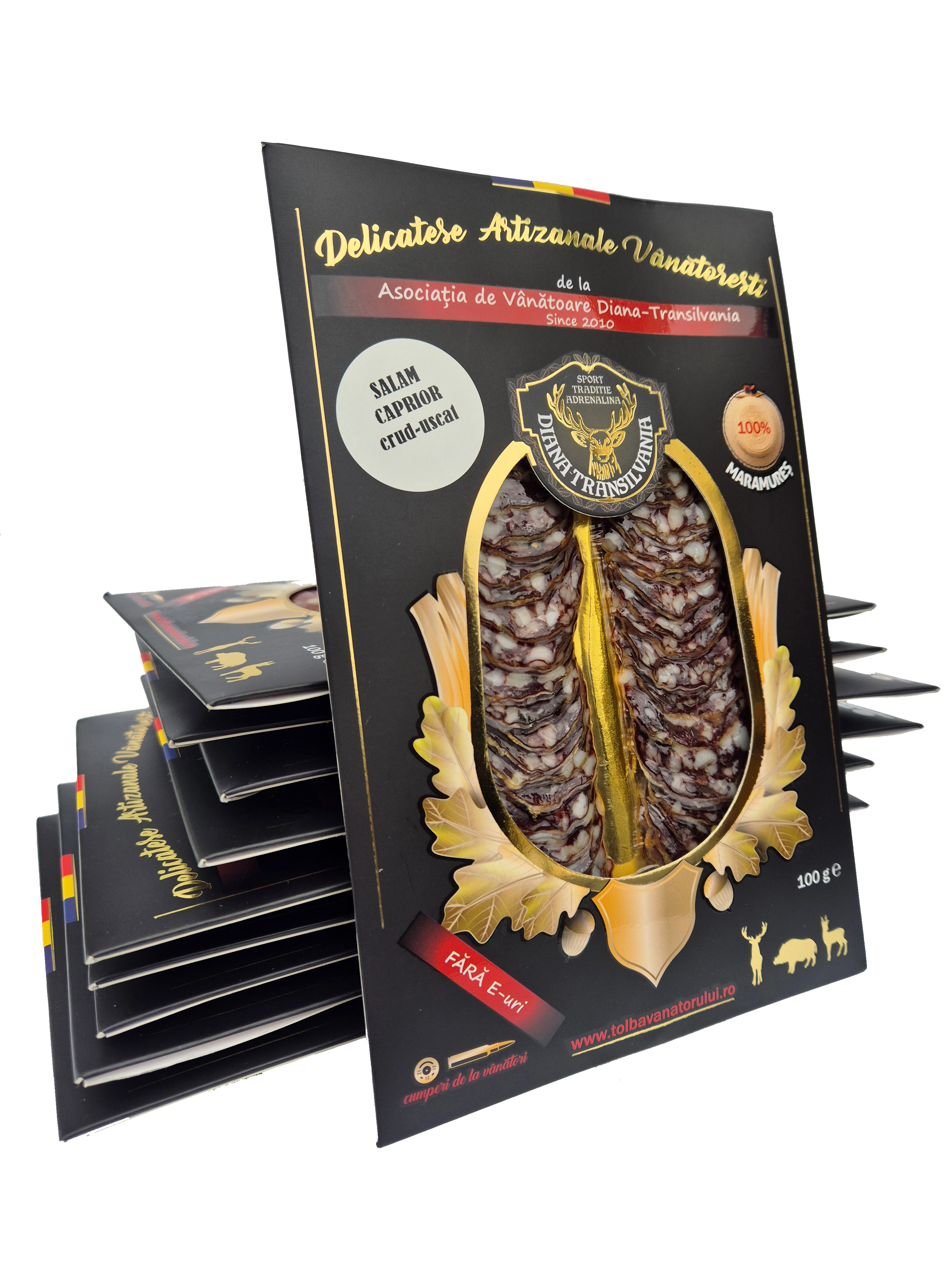 CĂPRIOR - SALAM CĂPRIOR crud-uscat cu mucegai- PLIC 100g