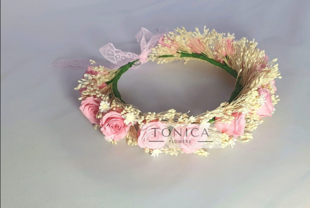 Accesorii păr - Coronita flori stabilizate