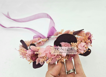 Accesorii păr - Coronita flori stabilizate