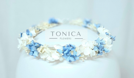 Accesorii păr - Coronita flori stabilizate
