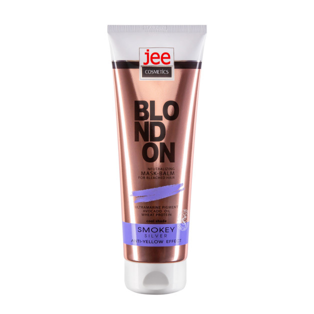Mască-balsam pentru păr decolorat - Jee Cosmetics - BLONDON ,Smokey Silver ,Anti Yellow, 250 ml [1]