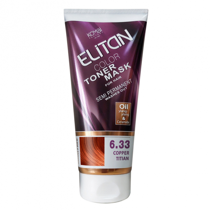 Mască toner color pentru păr ELITAN - 6.33 - COPPER TITIAN, 150 ML [1]