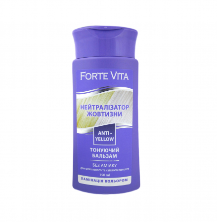 Toner pentru parul gri - BALSAM Neutralizator de tonuri de galben - FORTEVITA -Anti-Galben, 150 ml
