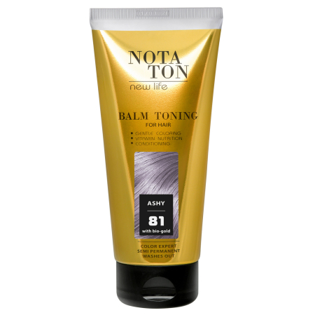 Toner/ Balsam pentru parul blond - Balsam nuantator pentru păr - NOTATON - cu Bio-Gold , 150 ml , nr. 81 - ASH
