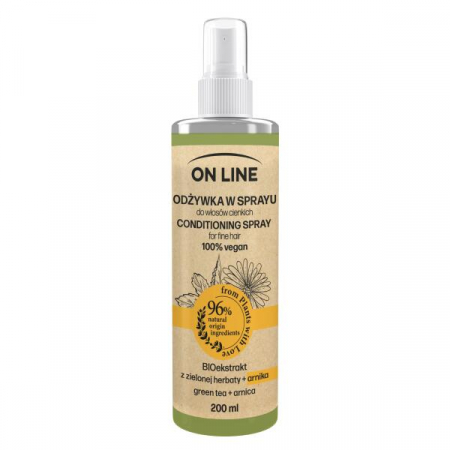 Masca pentru par - Balsam spray de par - On Line -  From Plants With Love, BIO Green Tea si extract de Arnica, 200ml