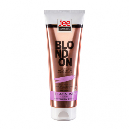 Masca pentru par - Mască-balsam pentru păr decolorat - Jee Cosmetics - BLONDON - Platinum Pearl ,Anti Yellow, 250 ml