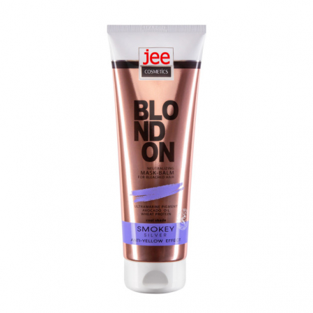 Masca pentru par - Mască-balsam pentru păr decolorat - Jee Cosmetics - BLONDON ,Smokey Silver ,Anti Yellow, 250 ml