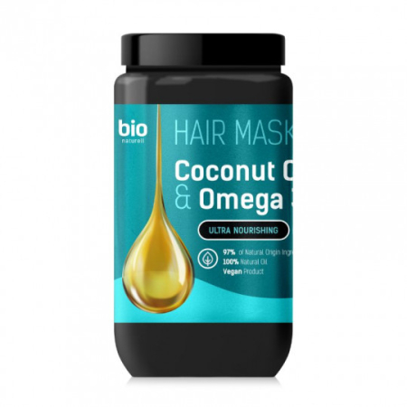 TOATE PRODUSELE - Mască de păr - Bio Naturell - cu Ulei de Cocos și Omega-3 – Hidratare și Reparare Intensă - (946 ml)