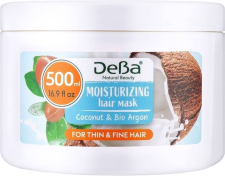 Mască de Păr Hidratantă - DeBa Natural Beauty - Coconut & Bio Argan, 500 ml [1]