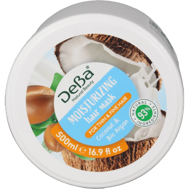 Mască de Păr Hidratantă - DeBa Natural Beauty - Coconut & Bio Argan, 500 ml [2]