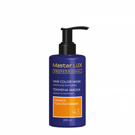 Balsam nuantator - Mască nuantatoare professionala pentru păr - 43 ORANGE / PORTOCALIU -Master LUX (200 ml)