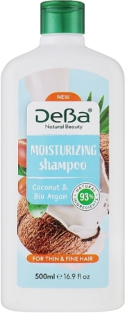 Șampon Hidratant  -  DeBa Natural Beauty - Cocos și Argan Bio, 500 ml [1]