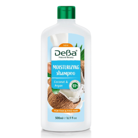 Șampon Hidratant  -  DeBa Natural Beauty - Cocos și Argan Bio, 500 ml [2]