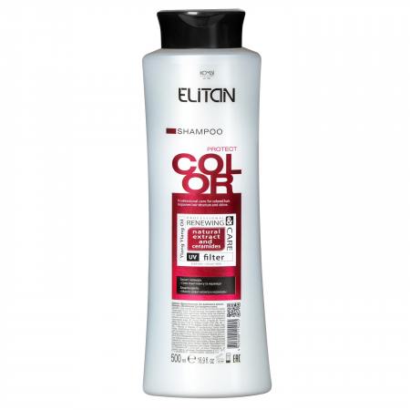 Sampon - Sampon pentru par vopsit - ELITAN Regenerant - PROTECT COLOR (ulei de Ylang Ylang si ceramide), 500 ml