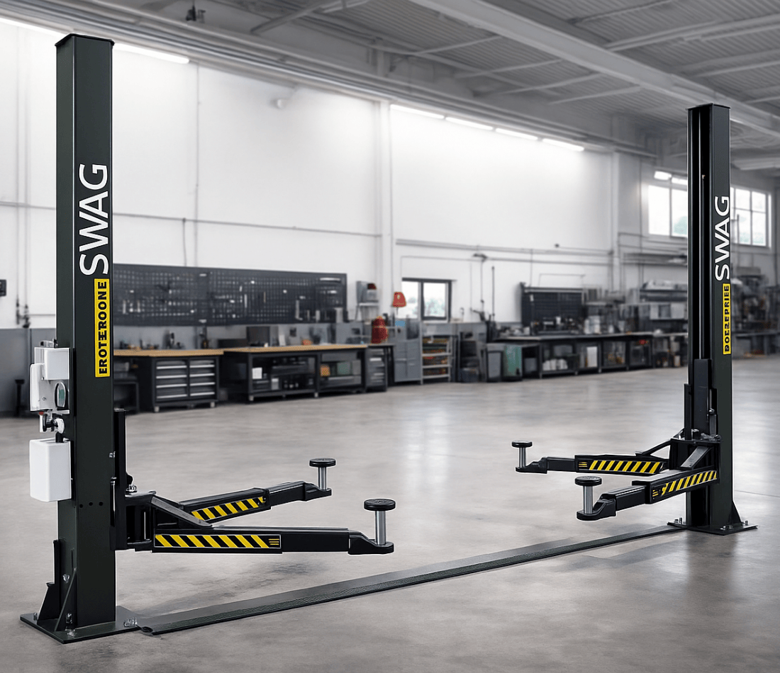 SWAG-Elevator 2 coloane 4T brate fata din 3 segmente hidraulic cu deblocare manuala, 220V sau 380V