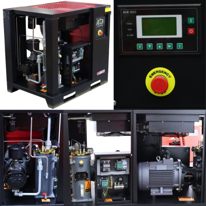 Pachet Compresor cu surub Seltech Pachet74 7.5kW, 10 bar, butelie 270 litri si valva automata evacuare condens [5]