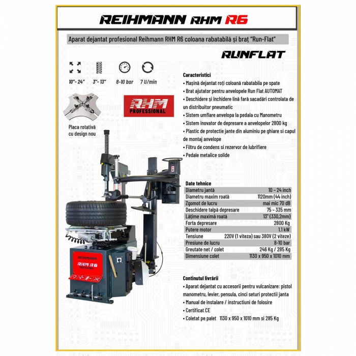 Aparat dejantat anvelope 24 inch REIHMANN-RHM R6 [2]