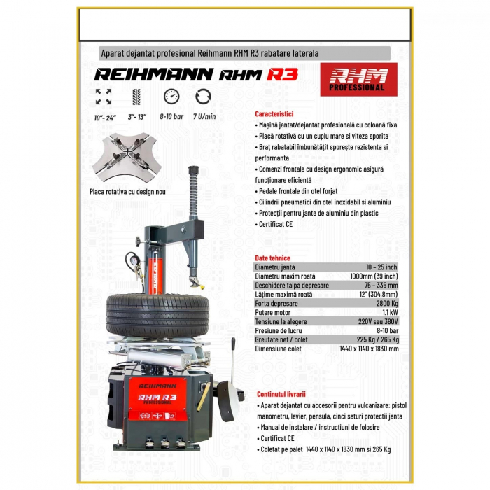 Aparat dejantat roti 25 inch REIHMANN-RHM R3 [7]
