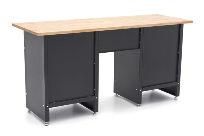 Banc de lucru cu 6 sertare, 1 usa si blat din lemn masiv 171 cm - HBM [6]