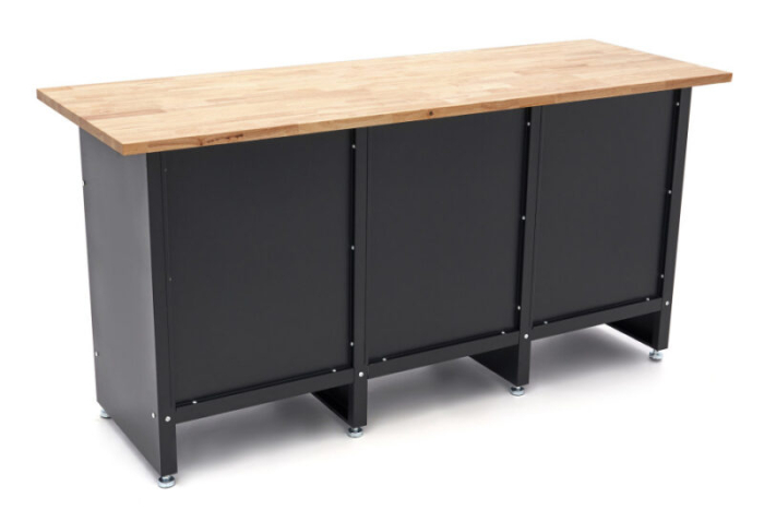 Banc de lucru cu 6 sertare, 2 usi si blat din lemn masiv 171cm - HBM [8]