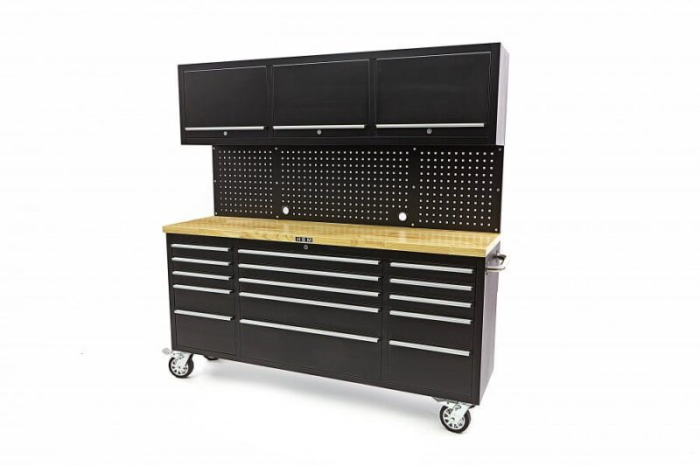 Banc de lucru cu blat din lemn masiv, 182 cm - HBM [6]