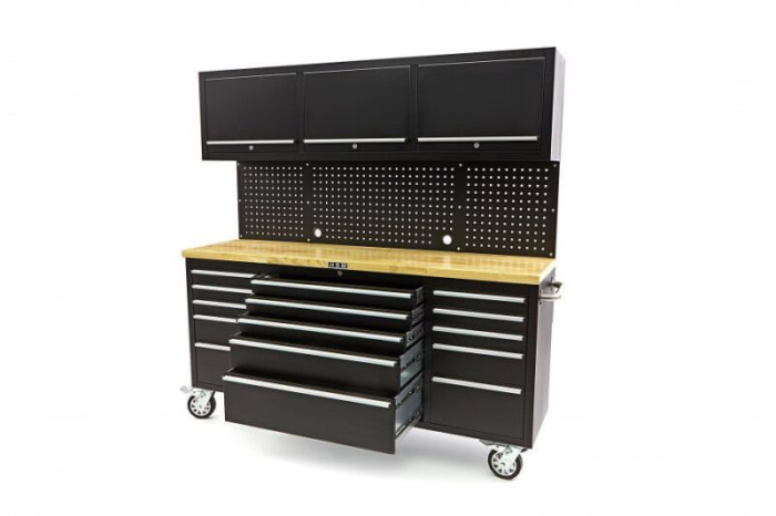 Banc de lucru cu blat din lemn masiv, 182 cm - HBM [4]