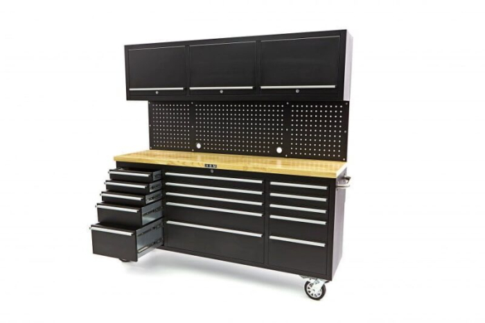 Banc de lucru cu blat din lemn masiv, 182 cm - HBM [5]