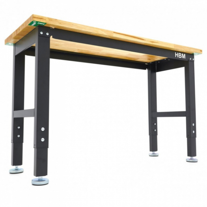Banc de lucru cu blat din lemn masiv, reglabil pe inaltime 122 cm [8]