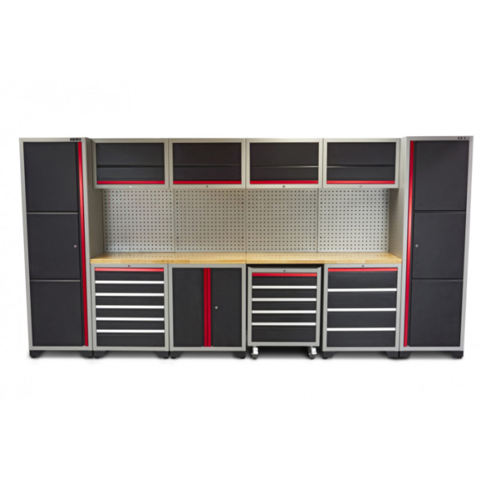 Banc de lucru metalic modular 405 x 204 x 51 cm, 16 piese - HBM [8]