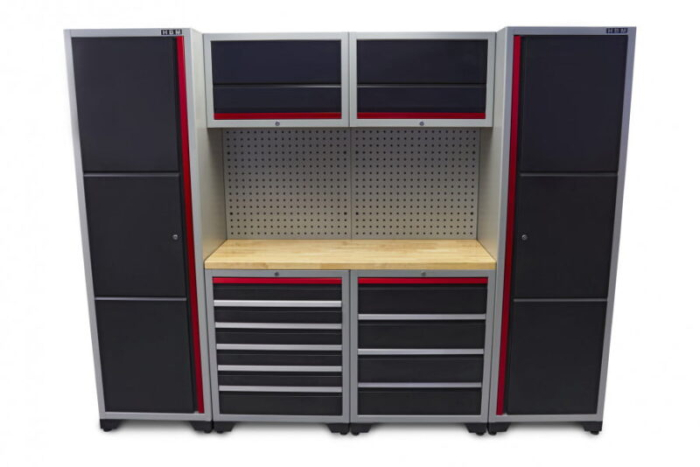 Banc de lucru metalic modular 9 piese, 263 x 51 x 204 cm - HBM [5]