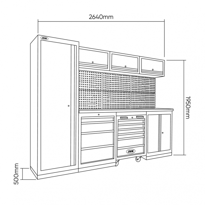 Banc de lucru modular pentru atelier [8]