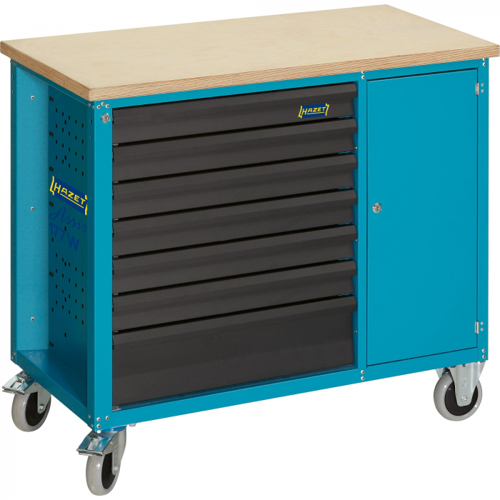 Banc de lucru neechipat pe role cu 6 sertare [4]