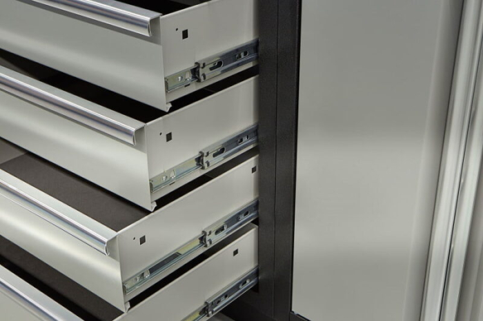 Banc de lucru tip ansamblu modular de atelier premium negru gri, 16 buc - HBM [9]