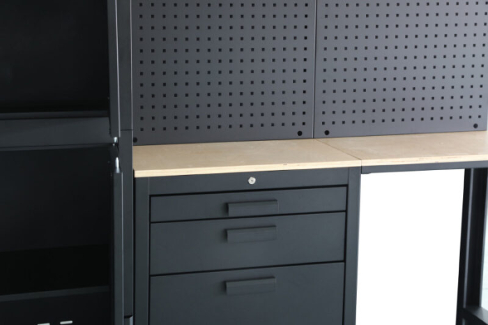 Banc de lucru tip Sistem mobilier modular premium 8 piese, negru mat - HBM [5]