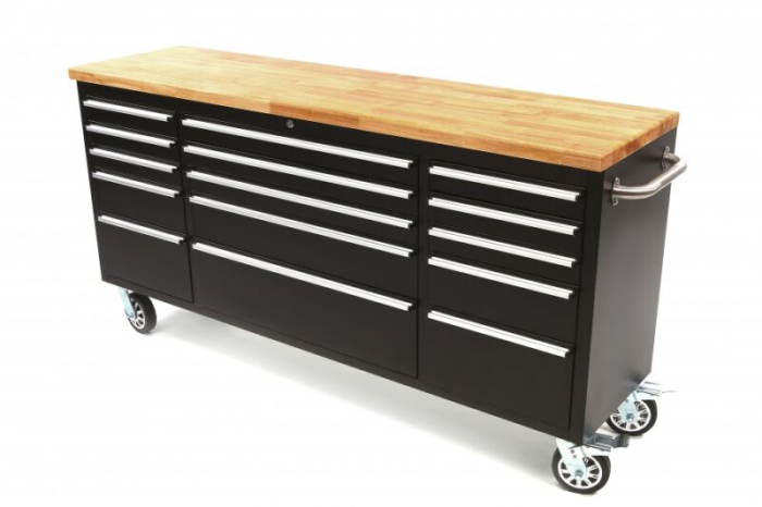 Banc mobil de scule cu blat din lemn masiv 182 cm - HBM [2]