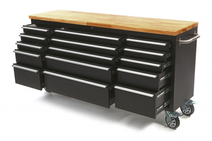 Banc mobil de scule cu blat din lemn masiv 182 cm - HBM [3]