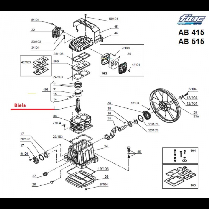 Biela pentru cap compresor AB 415 [2]