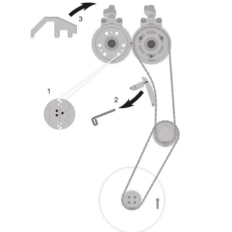 Blocaj distributie motor BMW Quatros pentru service auto [2]