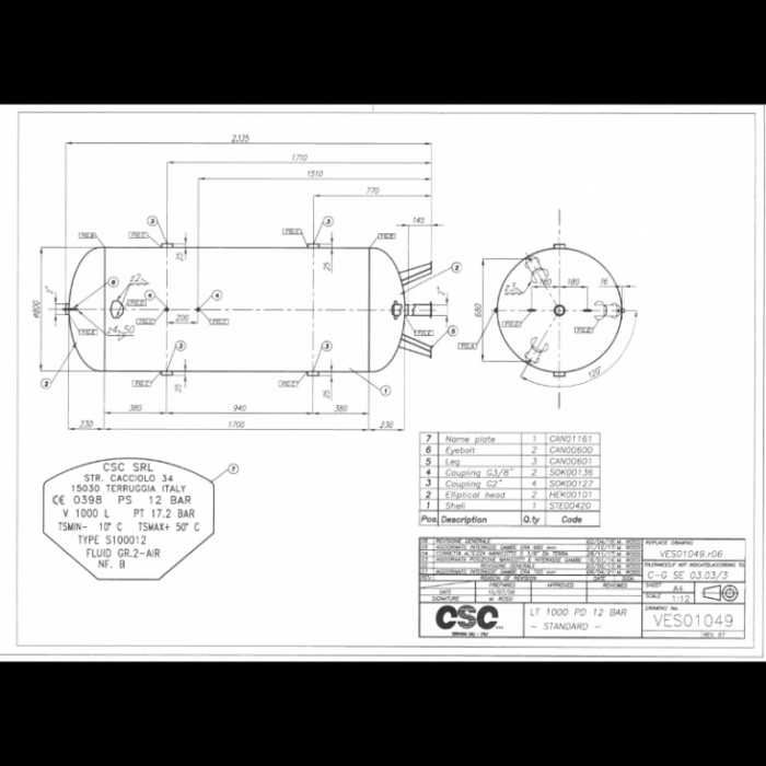 Butelie de aer 1000 L , 12bar [2]