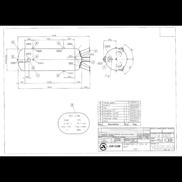 Butelie de aer 270 L , 11bar [2]