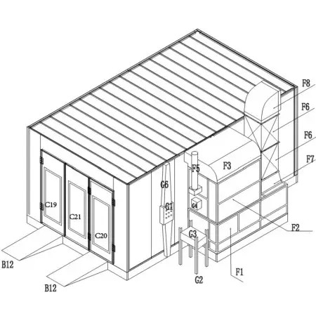 Statie de vopsit, contine filtru cu carbon activ, 25000m3/h [2]