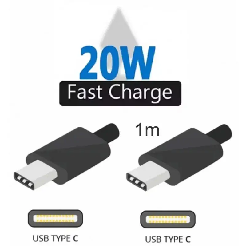 Cablu HILMANN USB-C - USB-C 20W, 1m pentru încărcare rapidă [2]